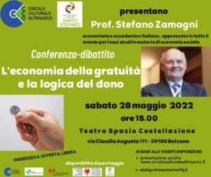 L'economia della gratuità e la logica del dono - Prof. Stefano Zamagni af7db458 6352 45be a0b9 1059dd4b3665