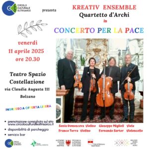 CONCERTO PER LA PACE - KREATIV ENSEMBLE 1 CONCERTO PER LA PACE - KREATIV ENSEMBLE LOCANDINA