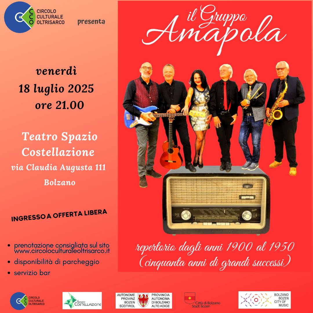 Il gruppo Amapola presenta: "Repertorio dal 1900 al 1950" Immagine WhatsApp 2025 06 24 ore 17.34.14 01b6a4f3