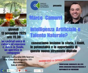 Intelligenza artificiale o Talento Naturale? dott. Marco Camurri Prof. Ass. presso il Dip. di Ingegneria Industriale dell'Università di Trento ! 2 Intelligenza artificiale o Talento Naturale? dott. Marco Camurri Prof. Ass. presso il Dip. di Ingegneria Industriale dell'Università di Trento ! Immagine WhatsApp 2025 10 26 ore 07.57.54 34b28a46